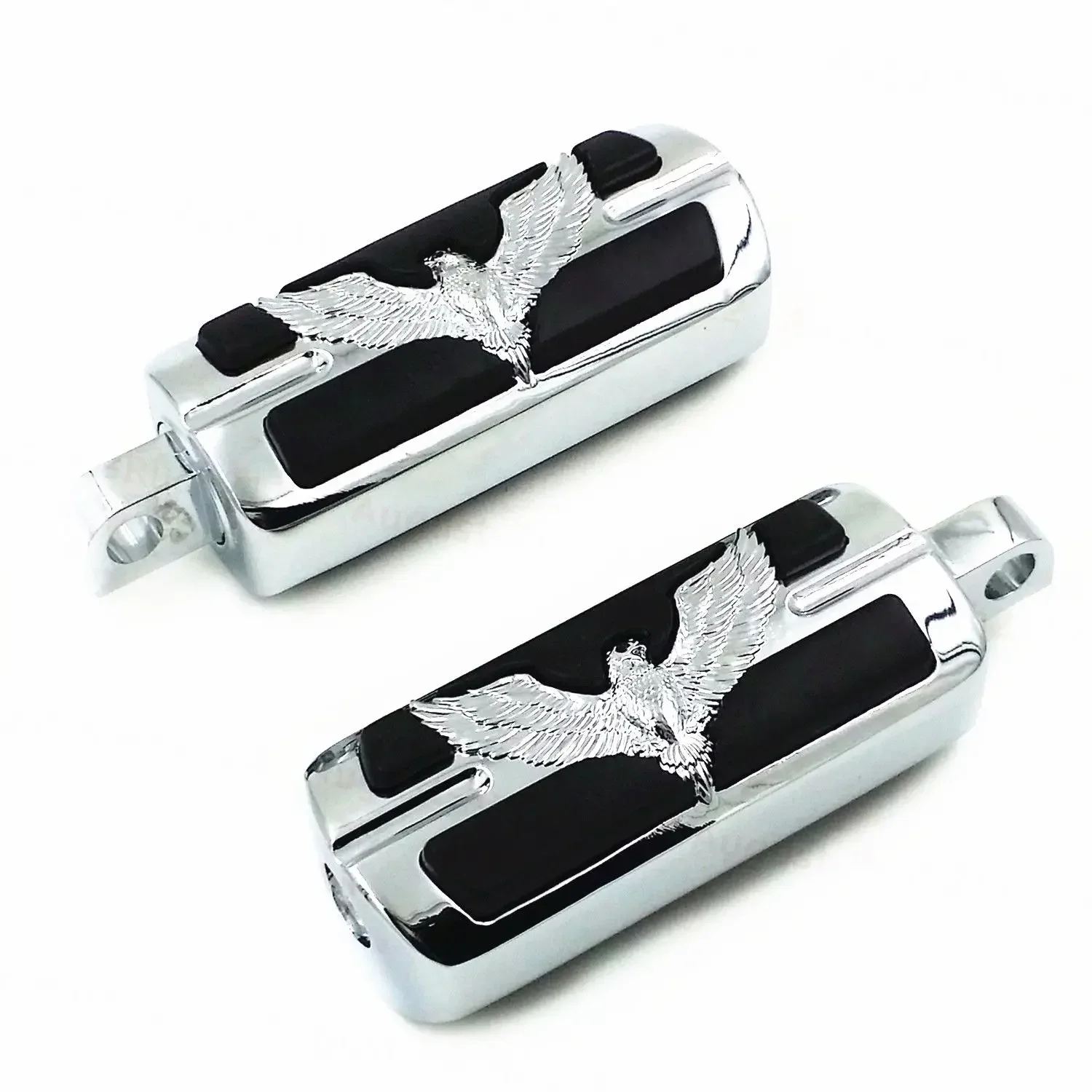 Chrome Eagle Male Mount Foot Pegs Footrests Support For Harley Dyna XL Cruiser