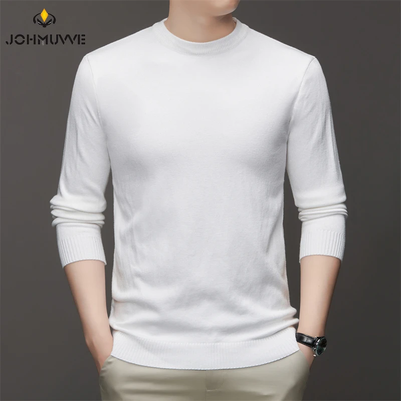 7 Colour Men\'s High Neck Long Sleeved Solid Color Sweater Soft Warm and Comfortable Top with a Base