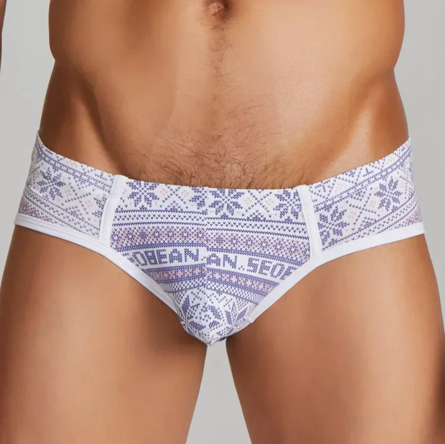 Trendy Brand Men's Cotton Boxer Underpants Reactive Printing Soft Moisture Wicking Daily Male Underwear