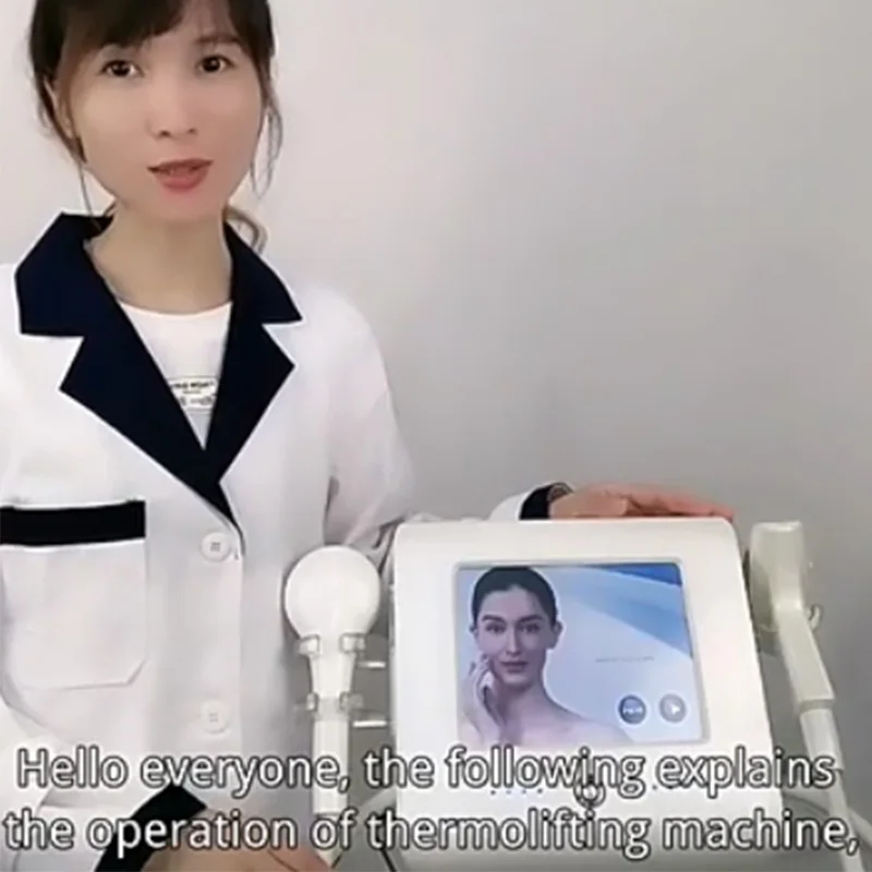 Máquina de estiramiento de la piel con eliminación de arrugas, Estiramiento facial con enfoque fraccional al vacío, RF Thermolift, 40,68MHZ