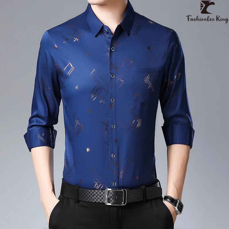 

Fashion Shirts for Men Business Office Casual Loose Long Sleeves Shirt Tops