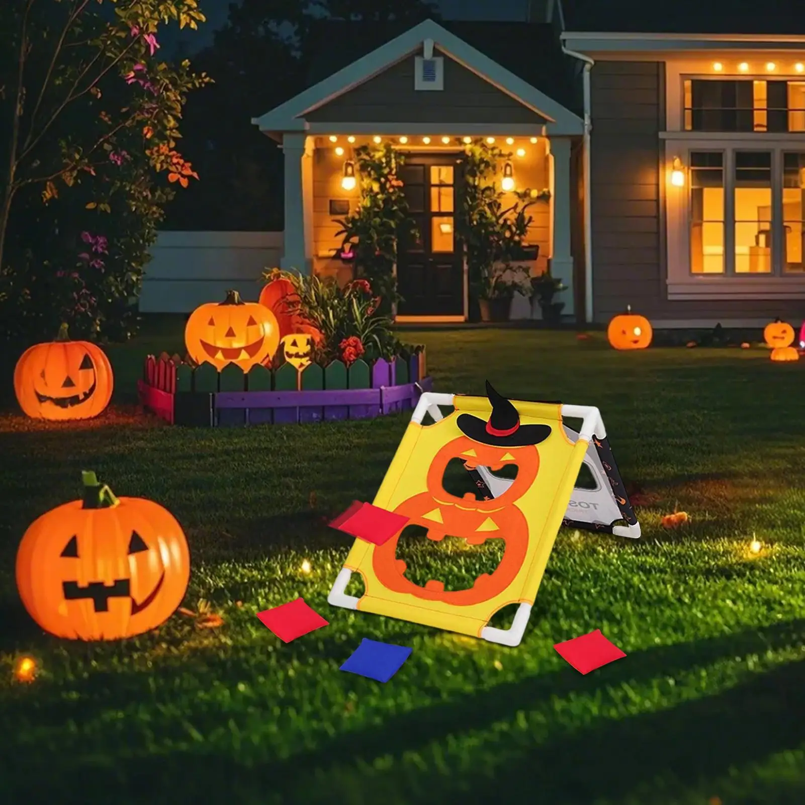 Jeux de lancer de sacs de haricots effrayants, fêtes à thème d'halloween, jouets sensoriels interactifs, activités de fête pour enfants en famille