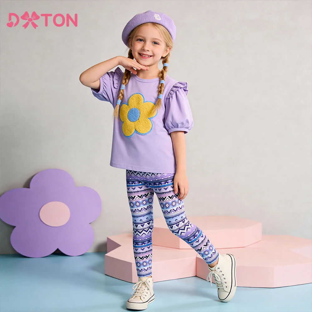 DXTON Children Outerwear Trousers Retro Kids Girls Slim Leggings Striped Casual Toddler Pencil Pants Cotton Girls Skinny Legging