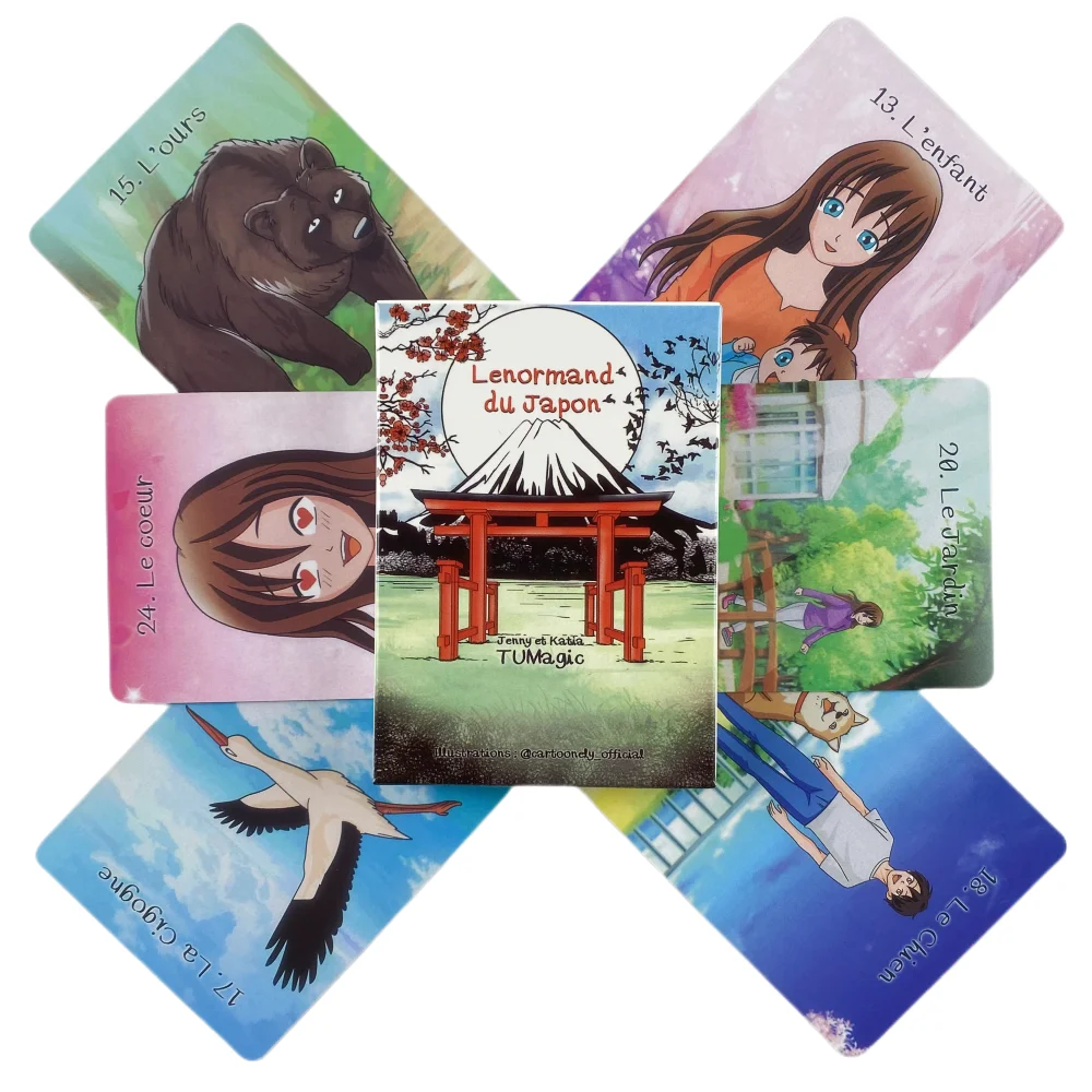 

Lenormand Du Japon Oracle Cards Divination Tarot Deck Family Board Game Deck Mysterious Beginners Entertainment