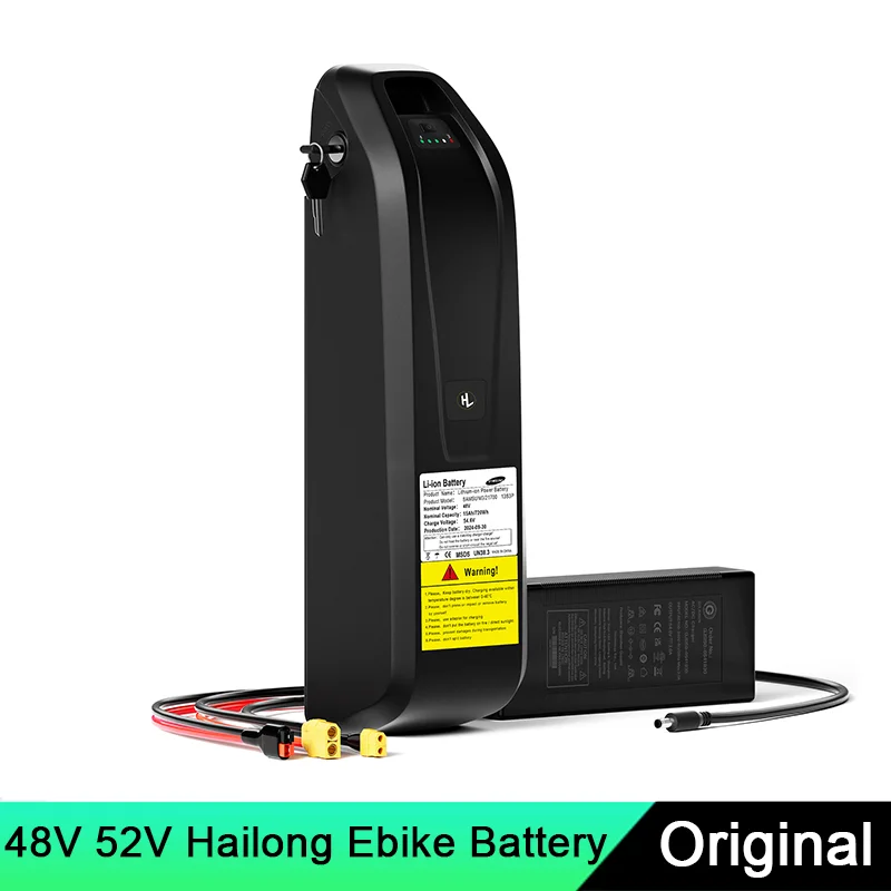 Hailong Electric Bike Battery 48V 52V 21700 Cell Capacity 15Ah 20Ah 25Ah With USB For 350W 500W 750W 1000W 1500W Motor EBike