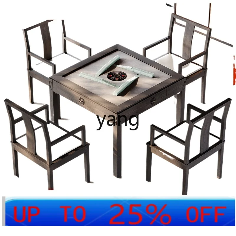 

LTT китайская машина для маджонга из цельного дерева, автоматический бытовой обеденный стол, двойного назначения, бас-маджонг, стол