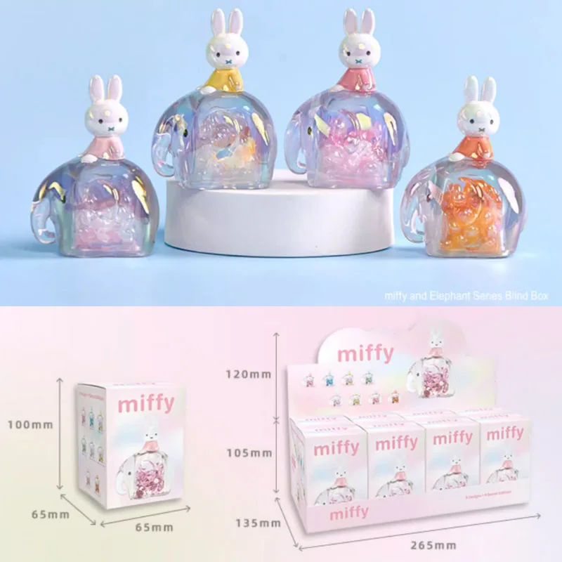 

Genuine Miffy Elephant Series Blind Box Cute Doll Mystery Kawaii Model Creative Toys Collectible Desk Ornaments Boy Girl Gifts