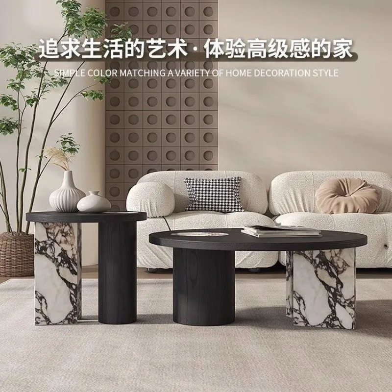 Italian minimalist Bulgari rock slab round coffee table Chinese antique designer