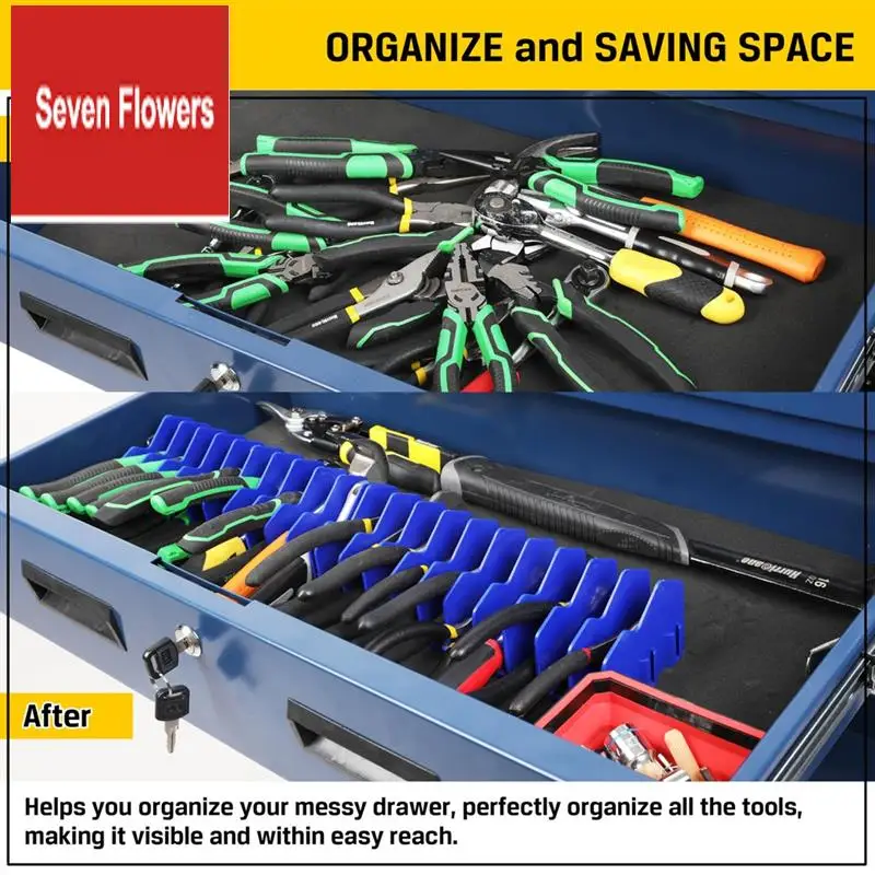 A84Z-Zangen-Organizer-Rack, Zangenschneider mit 10 Fächern, Werkzeug-Organizer, Werkzeugschublade, Werkzeugkasten-Organizer