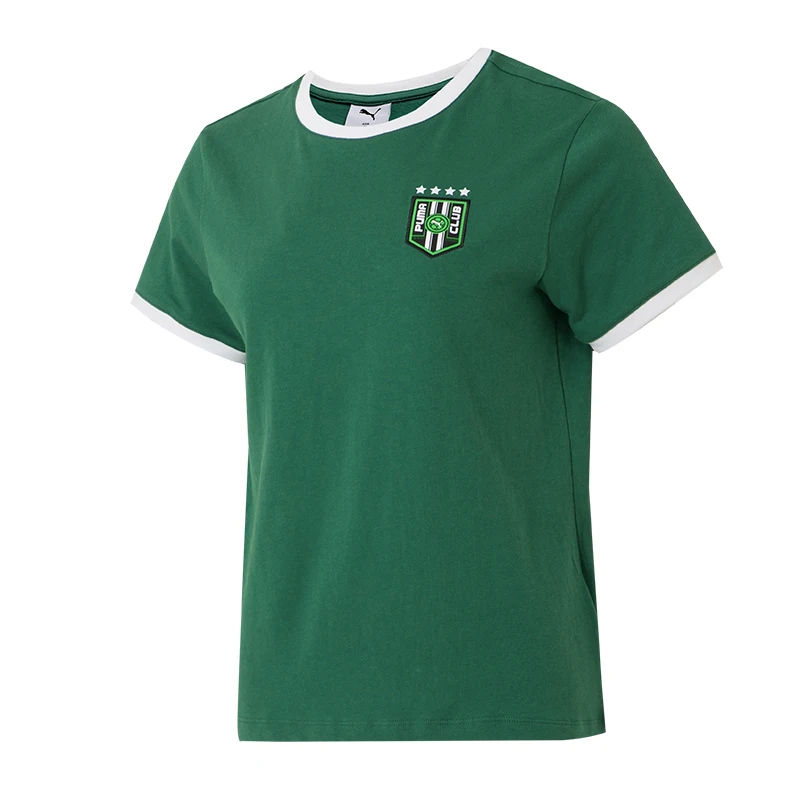 

Женская одежда Puma Behind the Green Ss Tee W Дышащая повседневная футболка с короткими рукавами для бега и фитнеса с половиной рукавов 631725-60