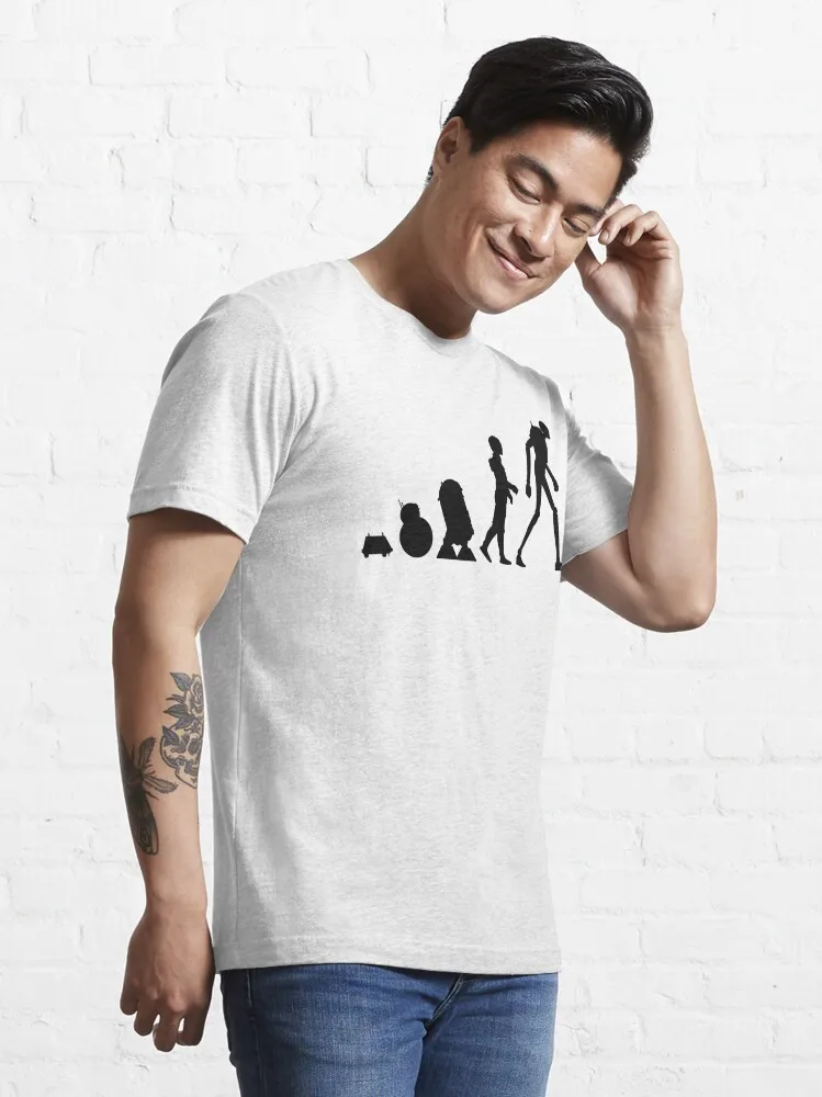 Evolution Of Droid T-shirt Essential T-Shirt Short Sleeve Tops Tees Cotton Print Tshirts New Fashion Top Tees