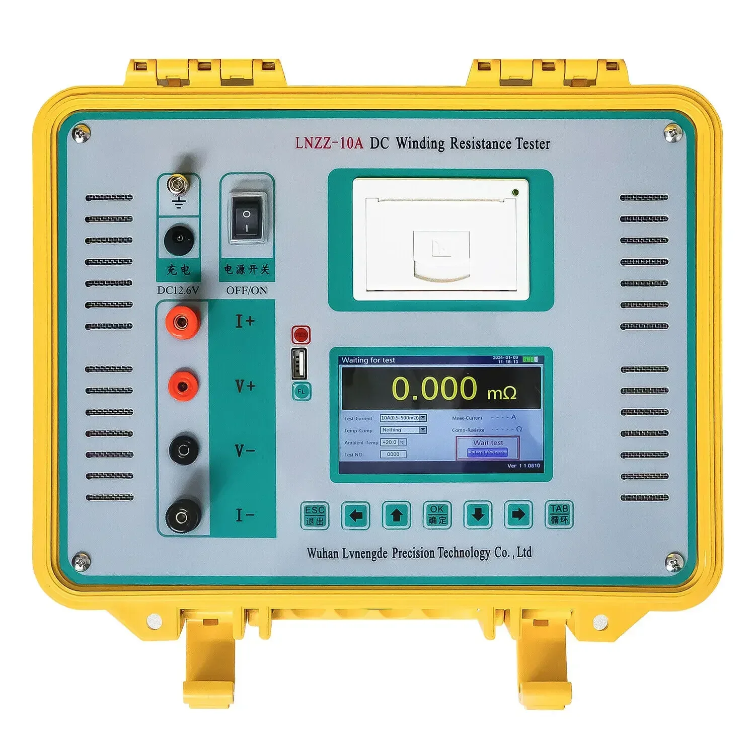 LNZZ10A Tester di resistenza dell'avvolgimento CC Velocimetro Misuratore di resistenza CC Tester di resistenza di isolamento Tester di isolamento digitale