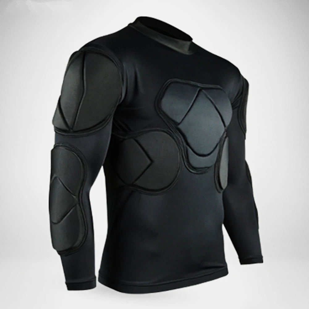 Professional Rugby Football Soccer Goalkeeper Jerseys Armor Uniforms Shirts Jackets Thicken EVA Sponge Elbow Chest Protector