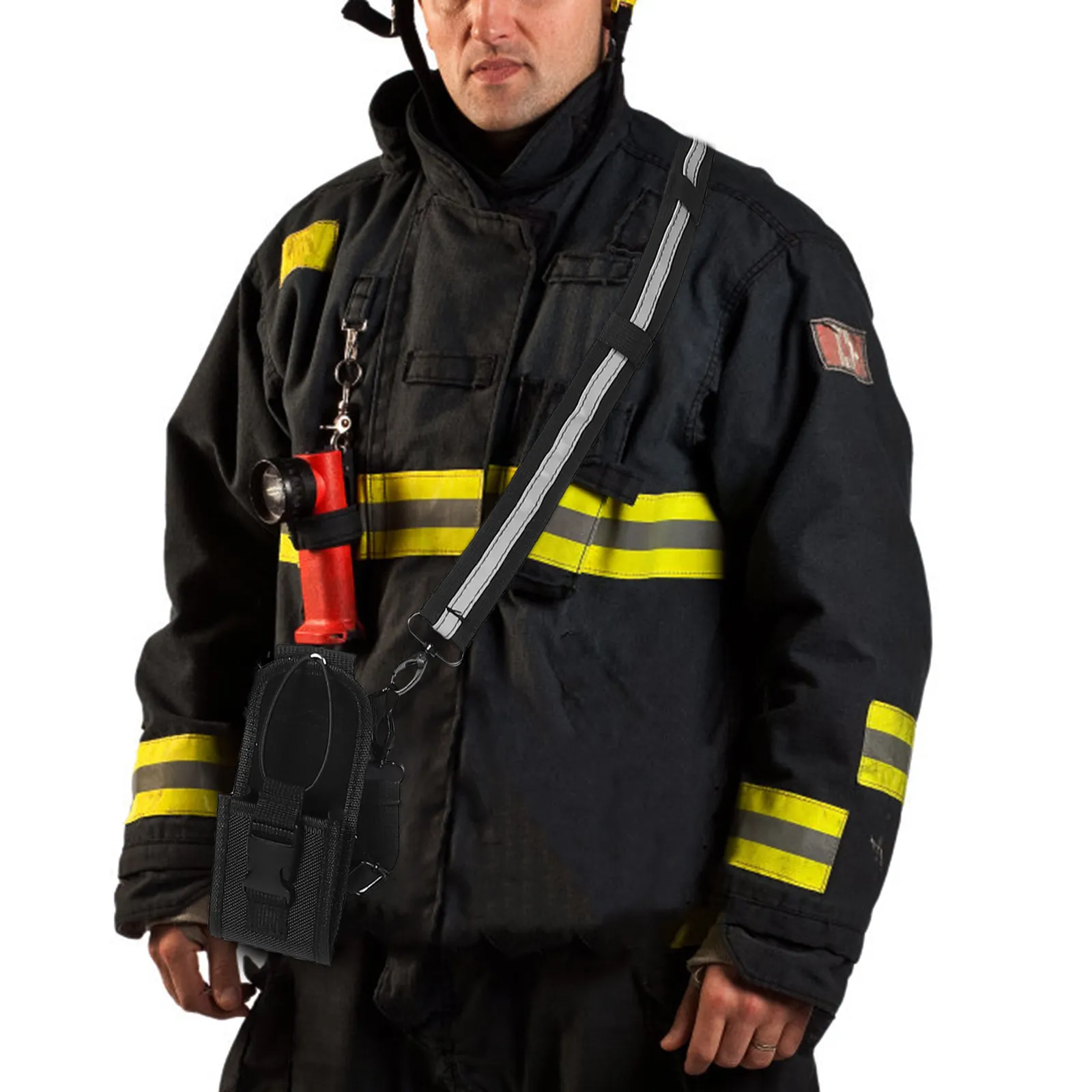 Firefighter Radio Strap Adjustable Chest Harness for Emergency Rescue Operations Portable Radio Holder Firefighting Gear Bag