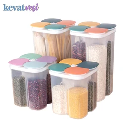 Cereals Storage Box Plastic Sealed Jar for Grain Noodle Transparent Food Keep Fresh Waterproof Container for Multigrain Tea Cans