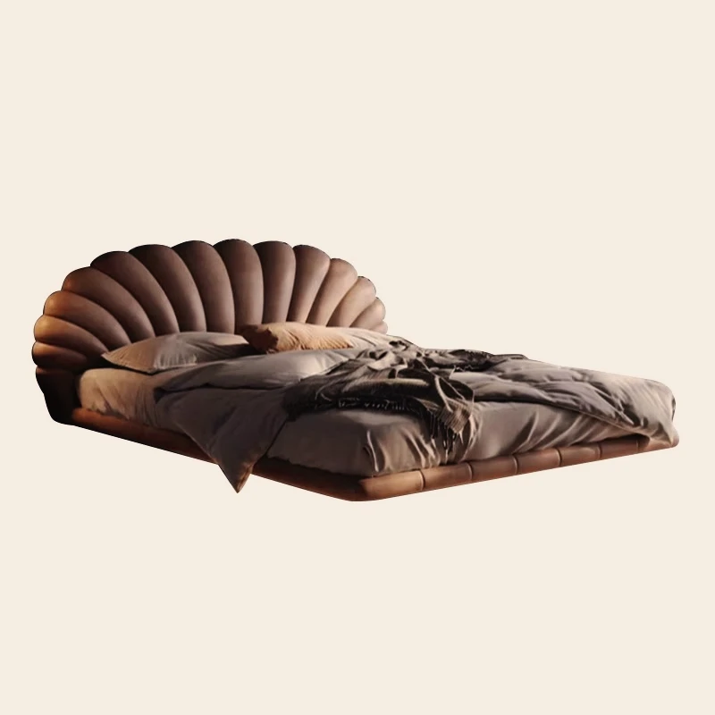 سرير بناتي موفر للمساحة، أرضية تخزين على شكل قلعة، كلب بشري، سرير تدليك فاخر للنوم الحديث، أثاث كوين مزدوج موبليس عصري #6