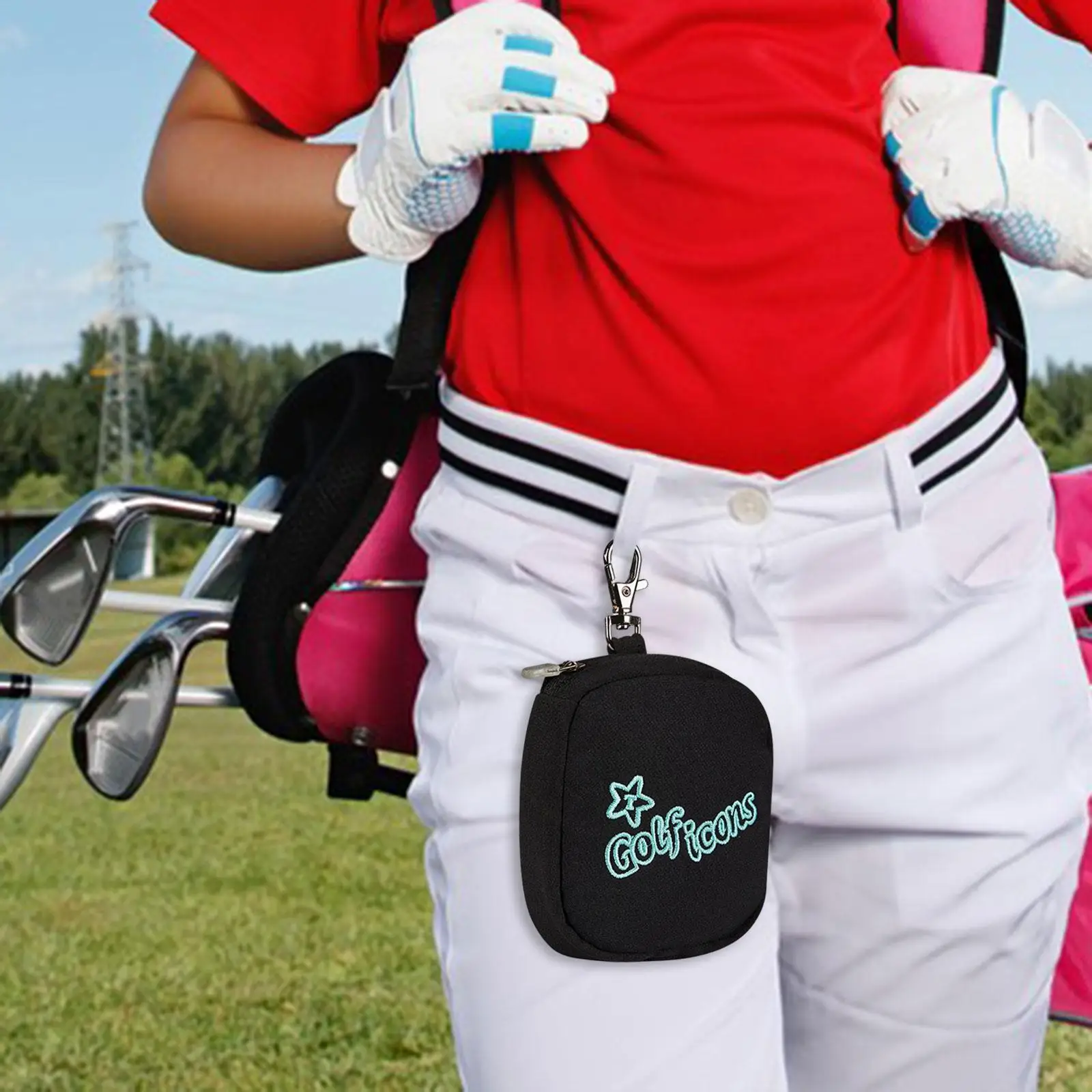 Golf Club Ball Bag Storage Organizer Compact Sports Waist Pouch for Men and Women Outdoor Golf Equipment
