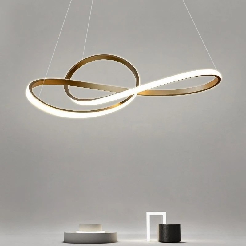 

Postmodern Aluminum Silicone Chandelier Living Room Dining Room Bar Counter Bedroom Children's Room Hotel Circular Pendant Lamp