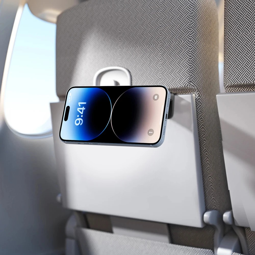 Untoom Magnetic Airplane Phone Holder Multi Functional Portable Travel Flight Cellphone Stand Desk Foldable Adjustable Bracket