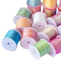 50m/0.4mm Colorful Gold Line Cord Thread Hand-woven Rope String Thread For Necklace Bracelet DIY Jewelry Handmade Material