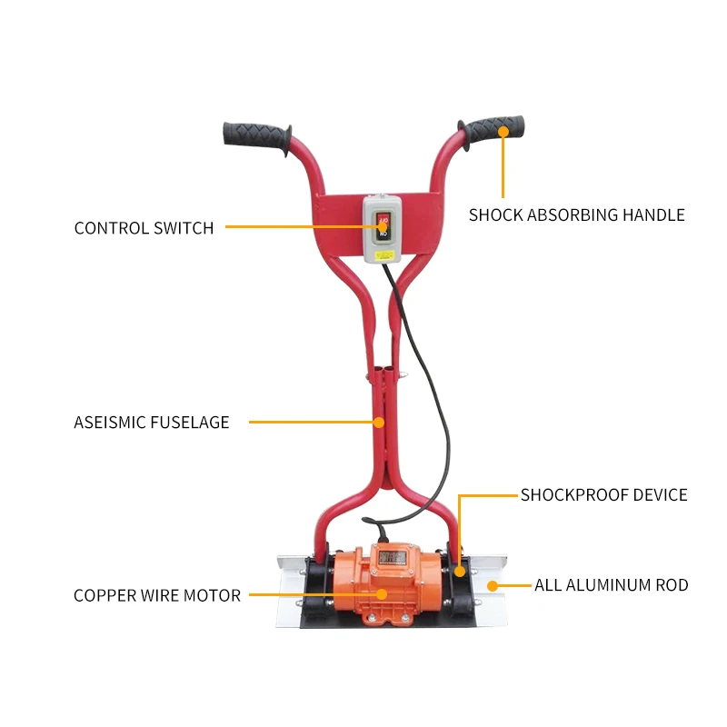 FREEPOST 1.5M 110V Electric Concrete Vibrating Power Screed Machine Price For Sale Vibratory Floor Finishing Level