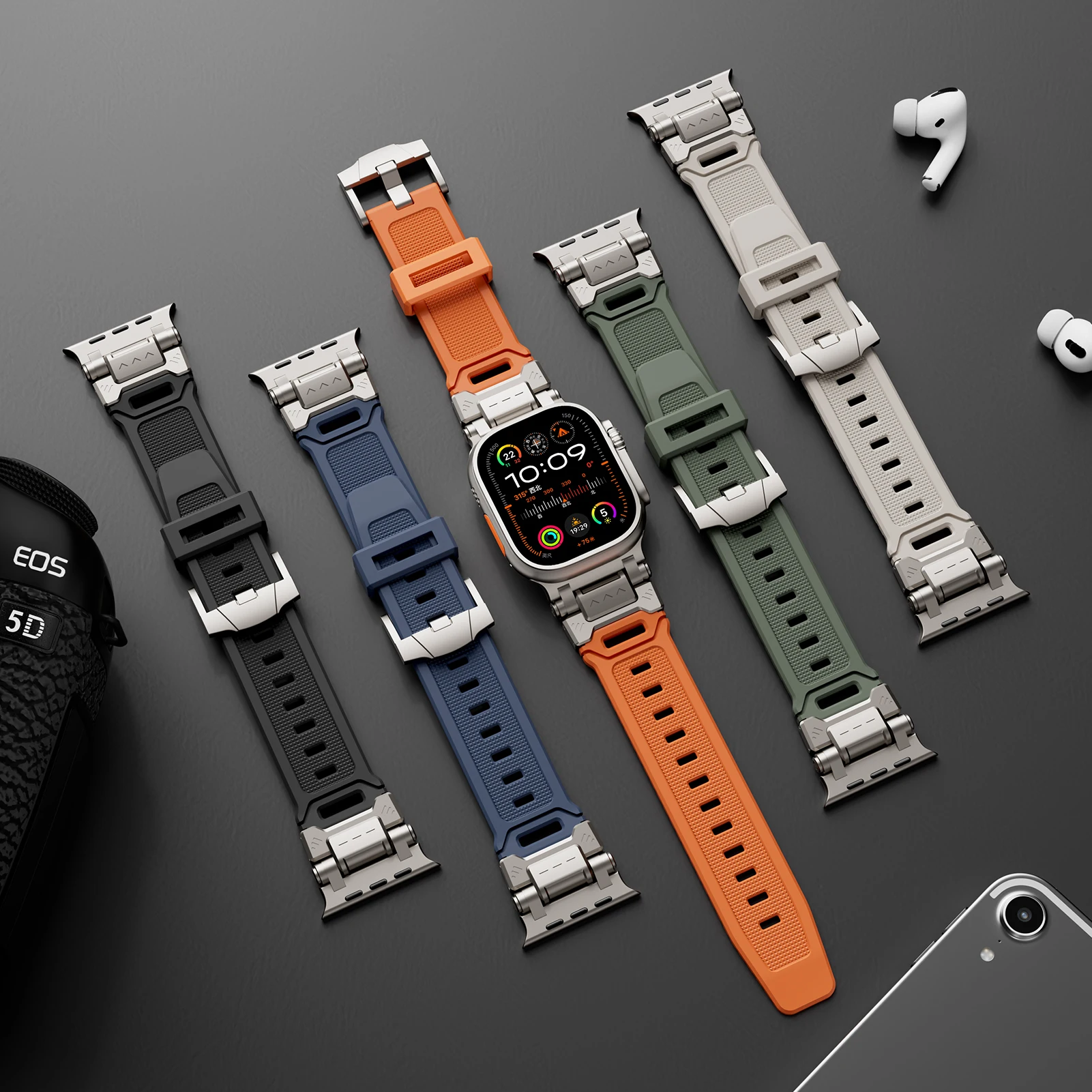Ремешок Explorer для Apple Watch Ultra 2 3, 49 мм, 46 мм, 45 мм, 44 мм, для мужчин, металлический+силиконовый браслет Correa, серия 11, 10, 9, 8, 7, SE 3