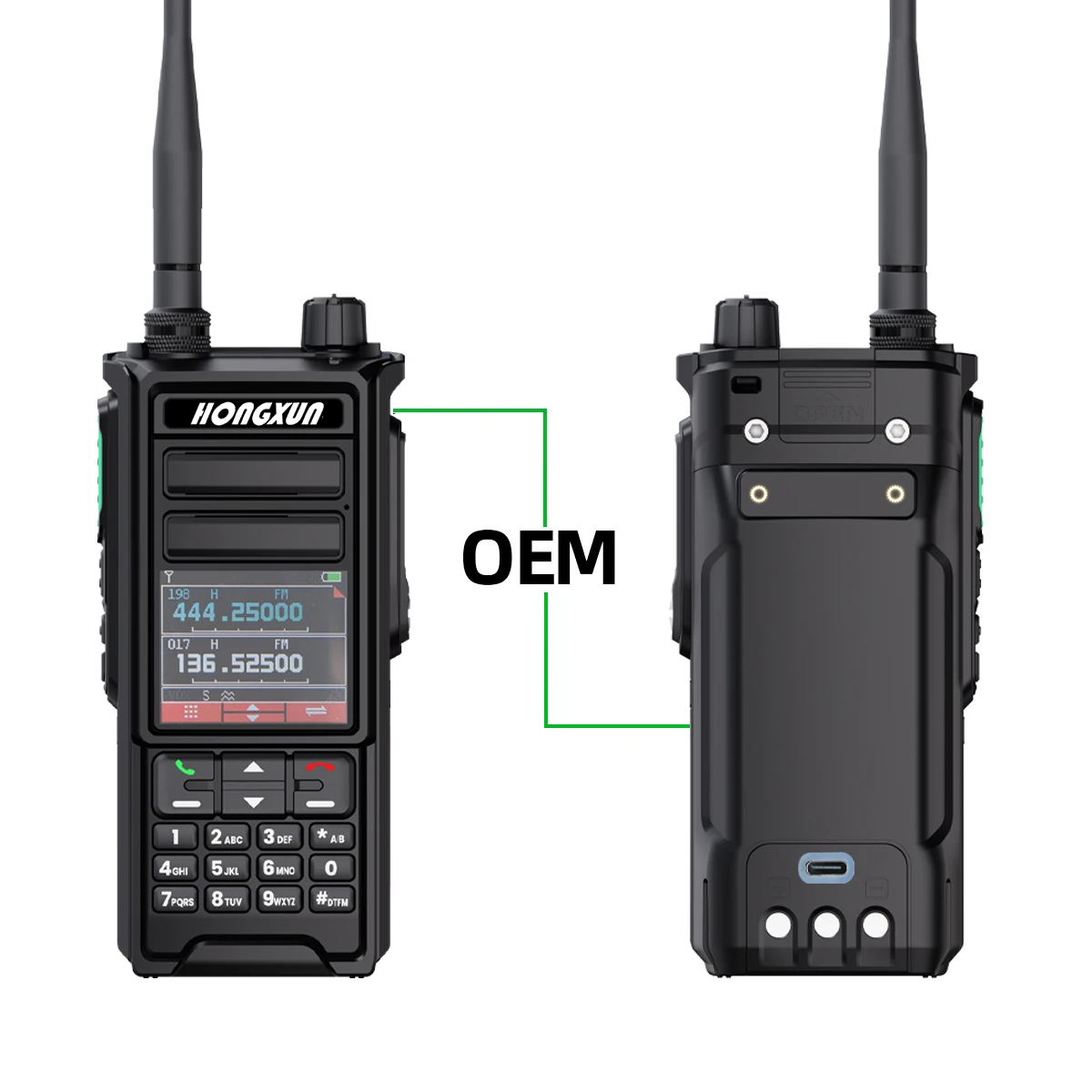 HX-785 IP68 Waterproof UHF/VHF Analog Walkie-Talkie 10W Output Power 128 Channels 2500-3000mAh Battery Long-Range for Outdoor