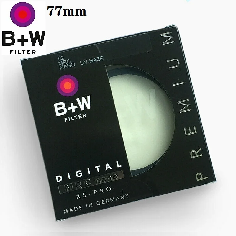 B + W UV 77mm Filter XS PRO MRC Nano HAZE pelindung Ultra tipis Untuk kamera Nikon Sony Canon Filter