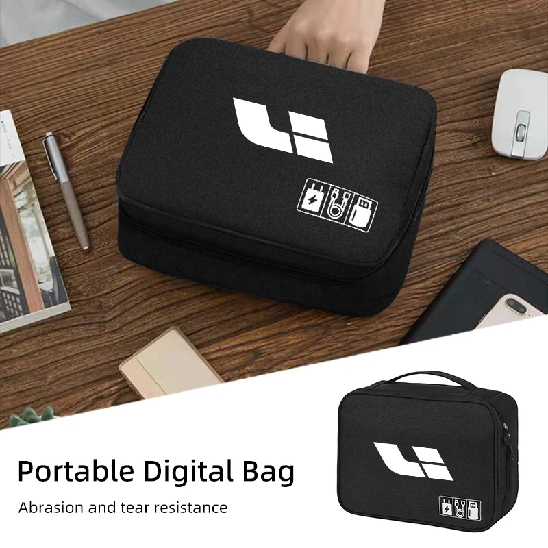 

Car Portable Cable Organizer Waterproof Digital Storage Bag For Leading Ideal Lixiang Li L7 L8 L9 ONE 2022 2023