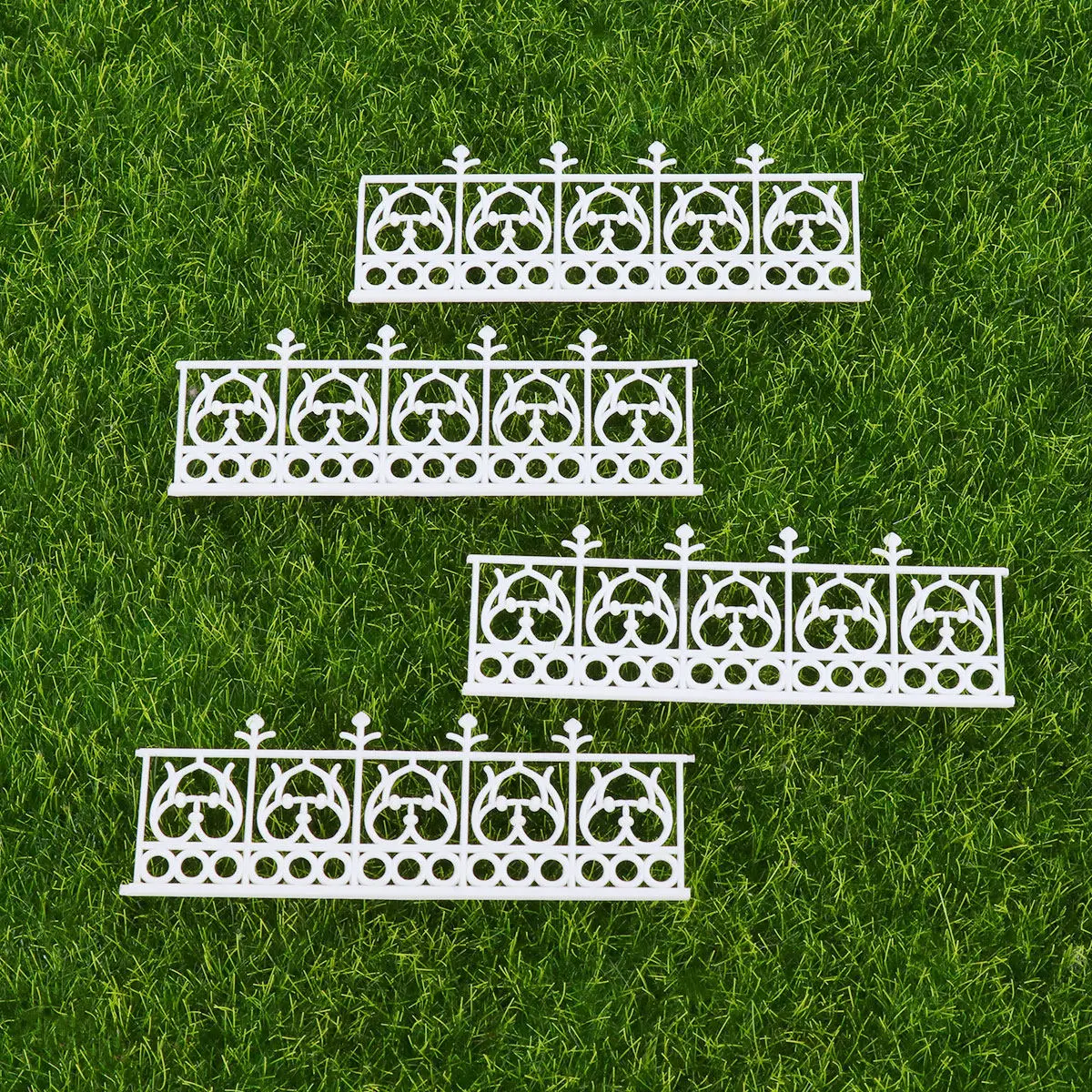 1M Mini Plastic Garden Fence Courtyard Decoration DIY Sand Table Land Edging Fence Micro Landscape Ornament Mini Picket Fences