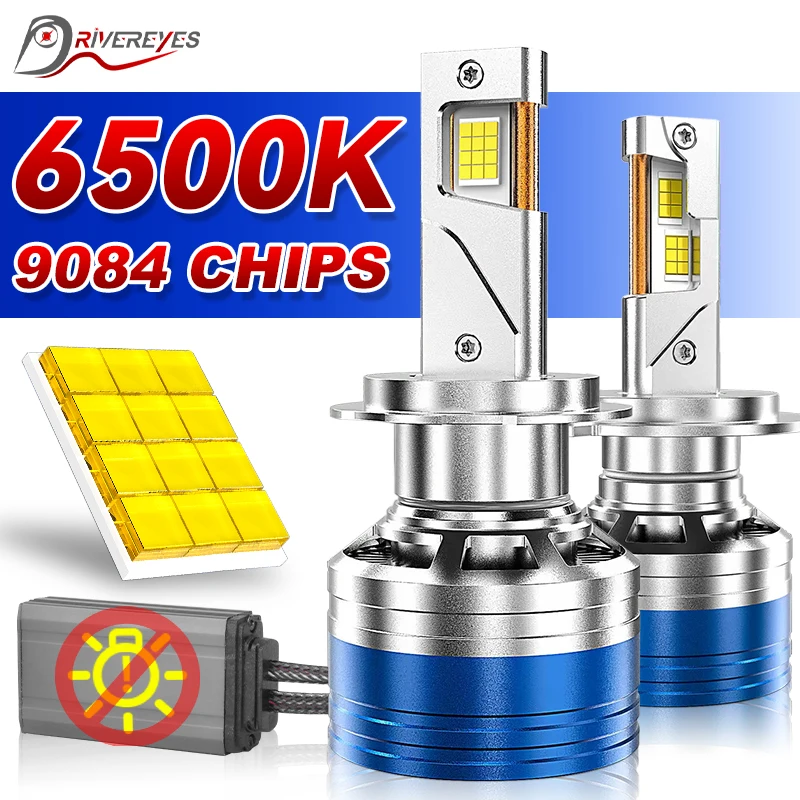 

Car Lights LED H7 H4 H1 H8 9006 HB4 H11 9005 HB3 9012 HIR2 H9 1000W 6500K K5C Led Headlights 24PCS 9084 CSP Hi/Lo Beam Fog Light