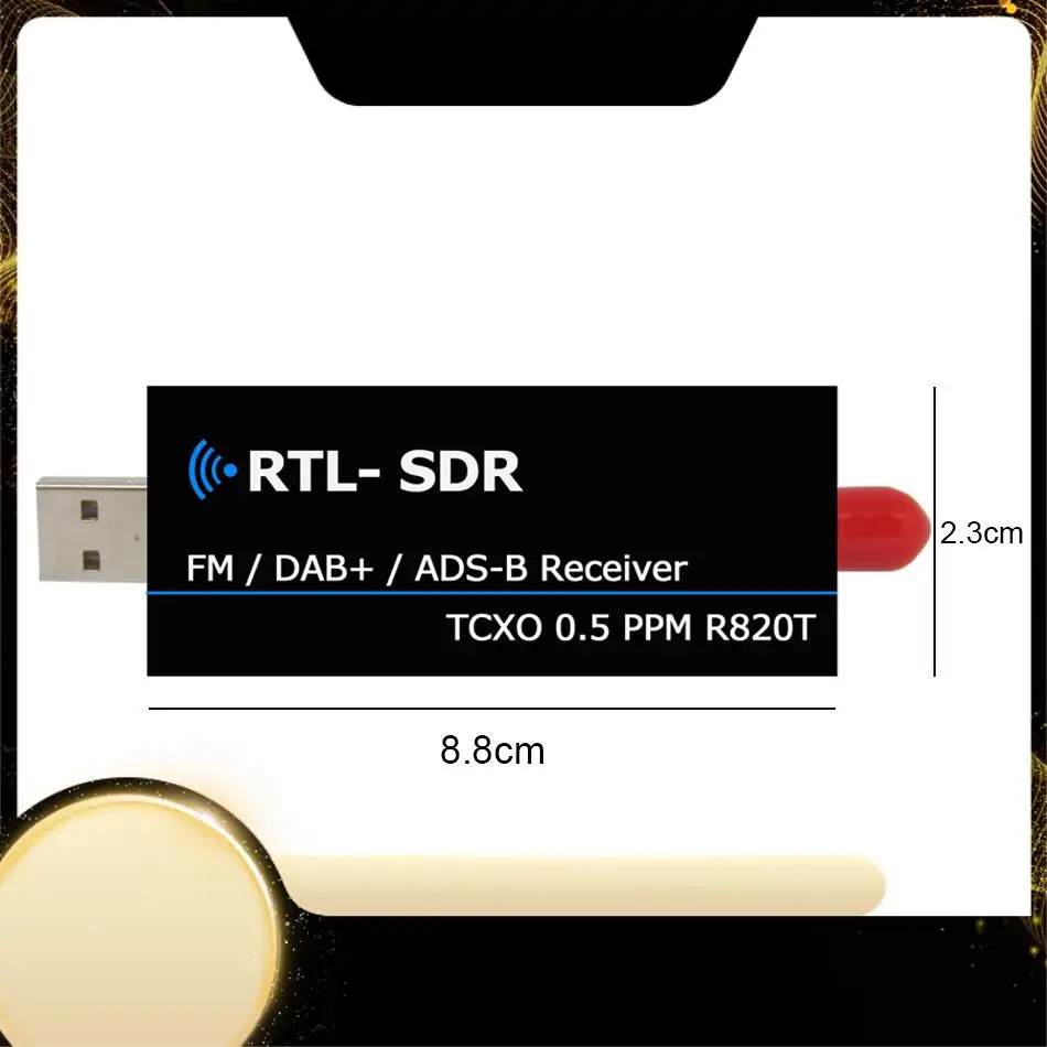 

Rtl2832u Rtl Sdr Receiver R820T2 Usb Rtl-Sdr Dongle With 0.5Ppm Tcxo Sma Mjzsee A300U