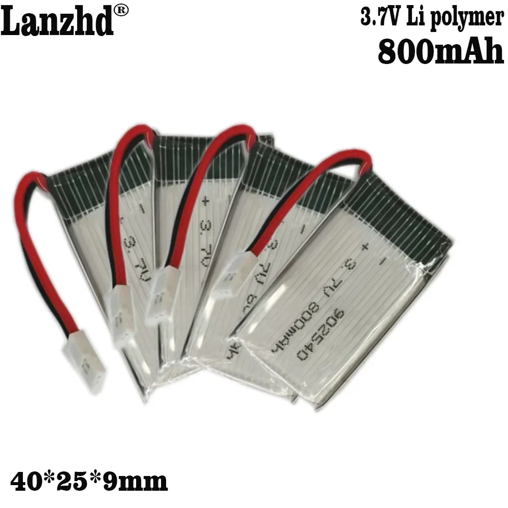 1-12PCS 3.7V 902540 Lipo Battery for Syma X5 X5C X5SC X5SW TK M68 MJX X705C SG600 KY601 RC Quadcopter Drone Spare Part 800mAh