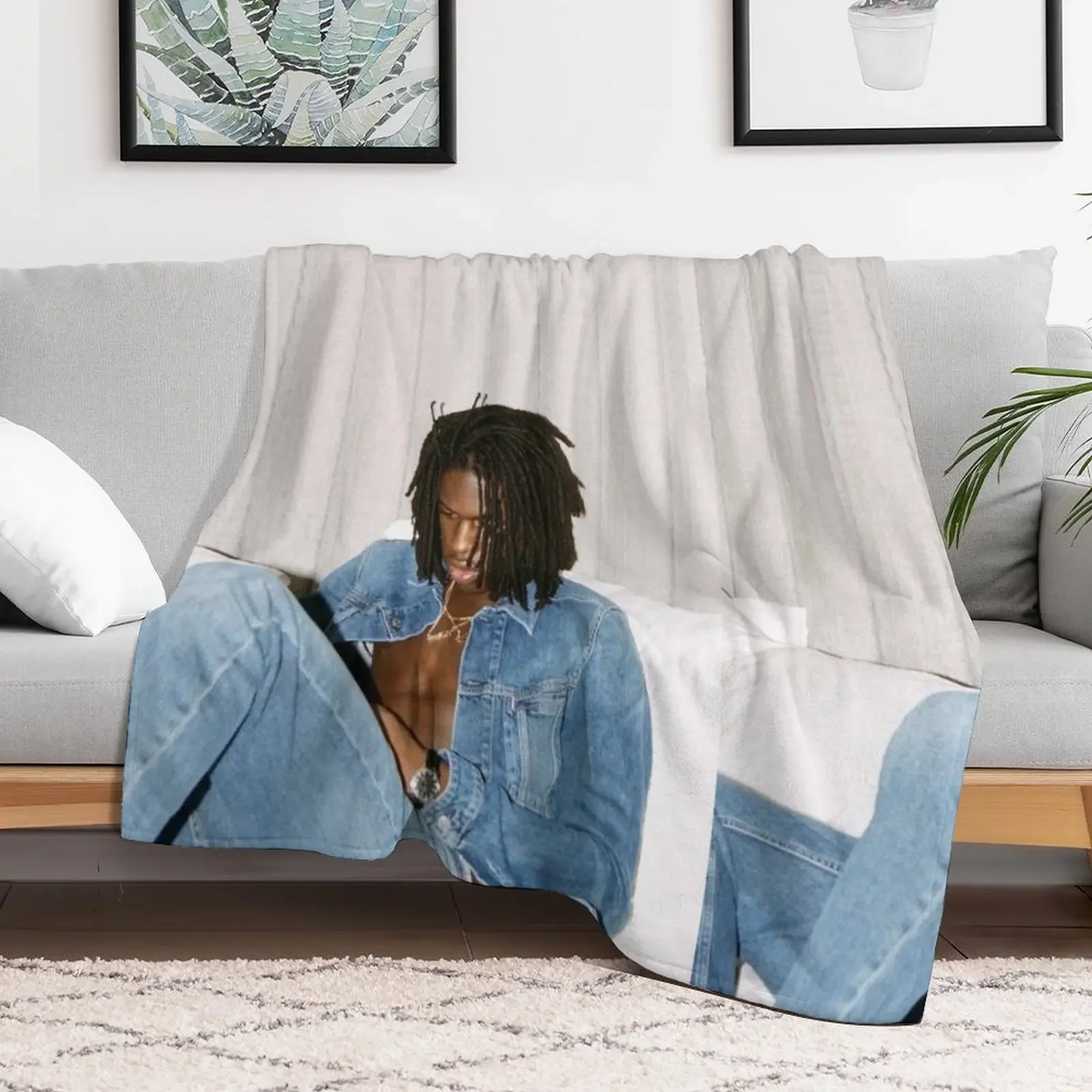 DANIEL CAESAR DENIM Throw Blanket Cozy Napping Blanket Gift for Mom Dad