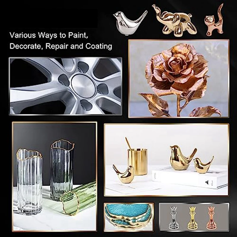 금속 펜 반사 페인트 펜, 영구 금속 마커, 2-3mm 넓은 적용 영역, 고광택, 방수, 3 가지 색상