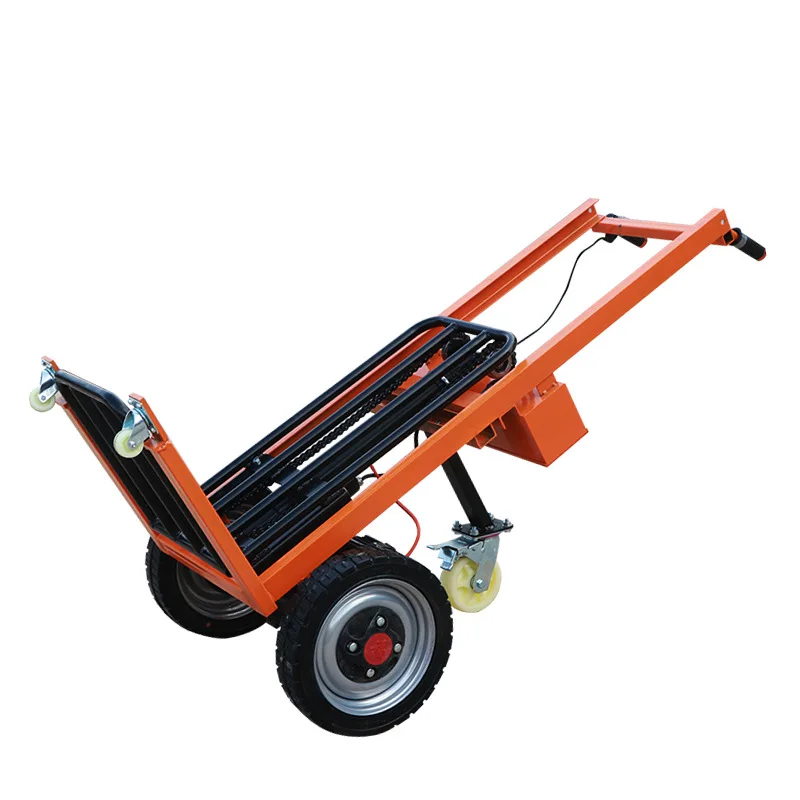 

Logistics Warehouse Hand Truck Portable Warehouse Logistics Transport Truck Electric Hydraulic Lift Stacker Hand Trolley Cart