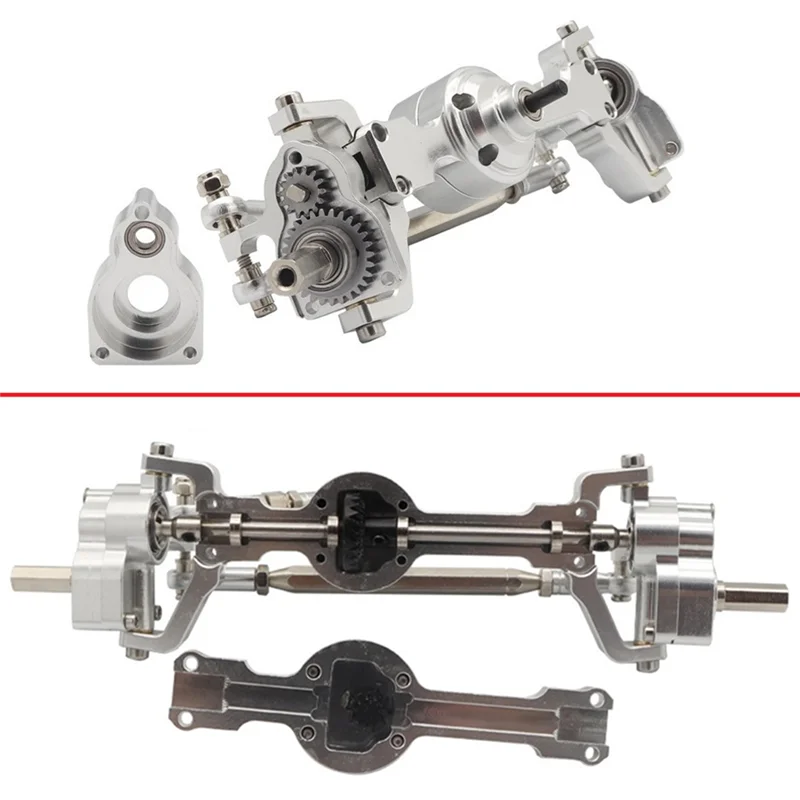 Eixo portal dianteiro e traseiro de metal completo CNC BAAA-MN99S para MN D90 D91 D99 D99S MN99S MN98 MN90 1/12 RC Car Upgrades Parts, 1