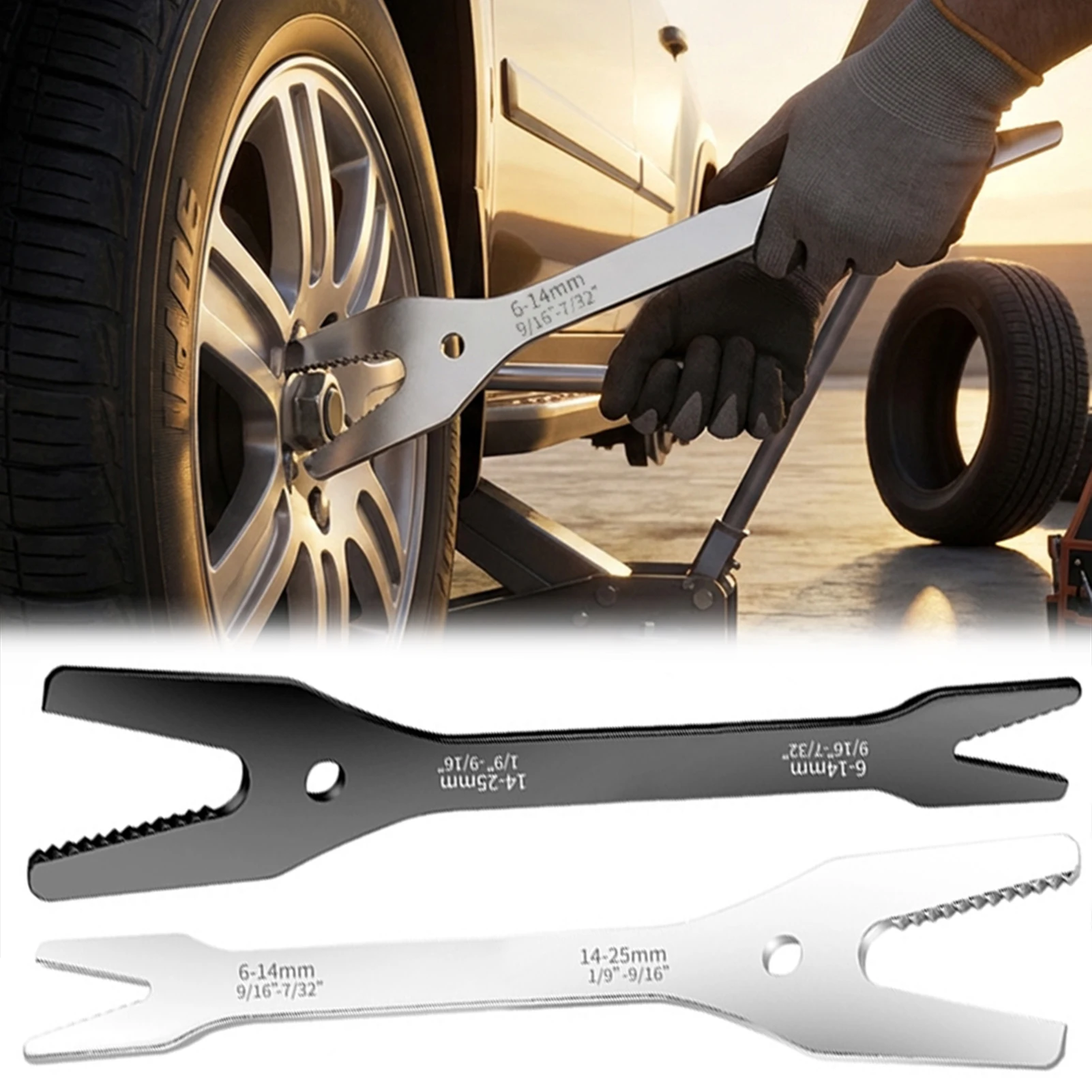 3-24mm Universal Wrench Self-tightening Adjustable Glasses Wrench Board Double-head Wrench Spanner Hand Tools for Factory