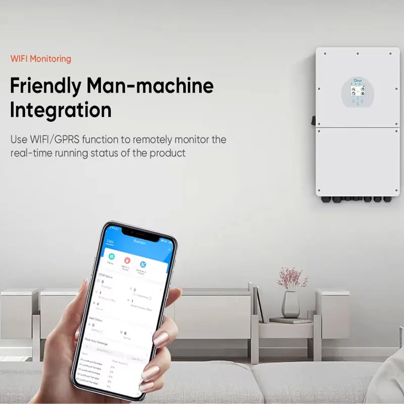 Deye Hybrid Solar InverterMPPT Sun-12k-Sg04lp3-Eu 12Kw Sun-10k-Sg04lp3-Eu 10Kw 5kw مرحلة واحدة على عاكس الشبكة