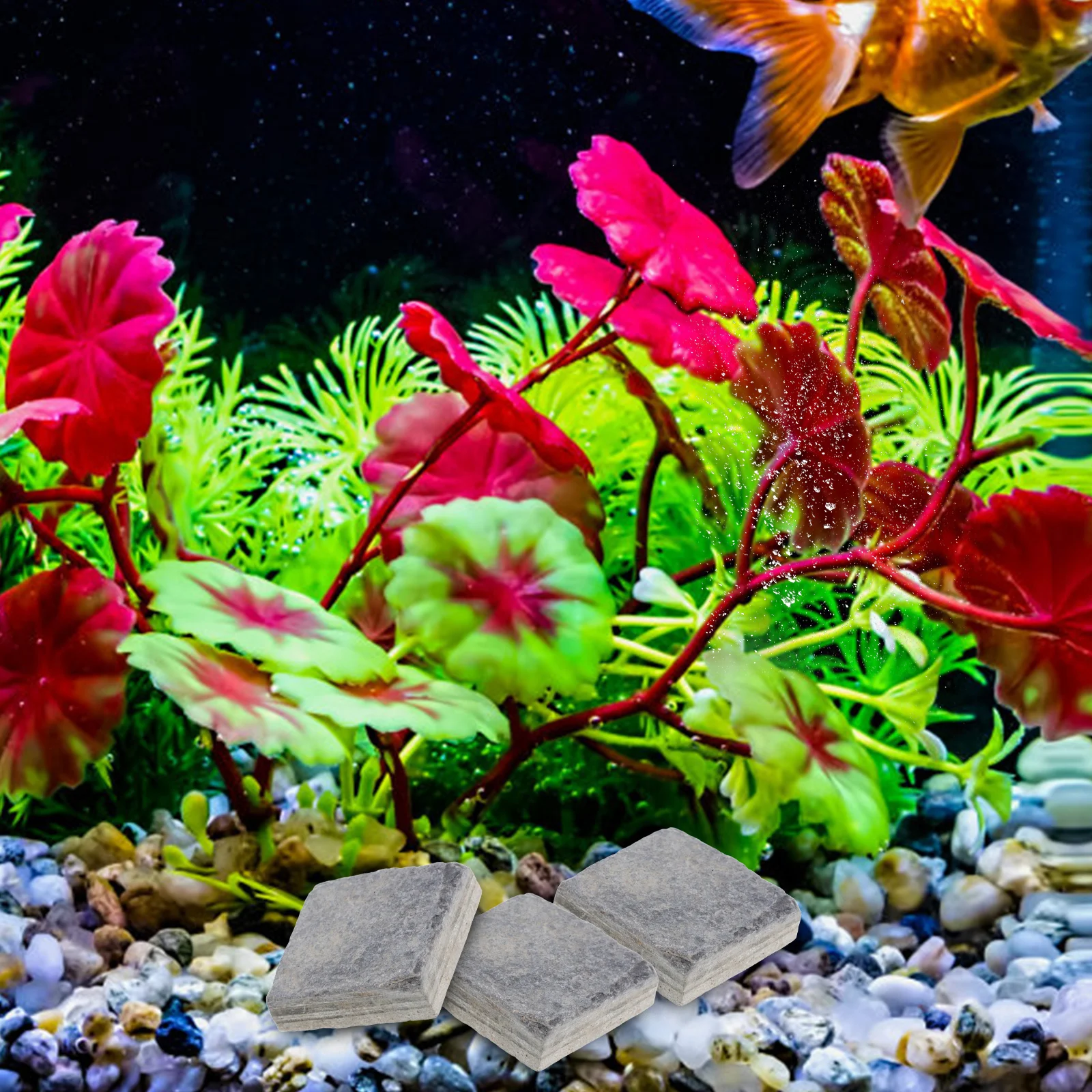 

10Pcs Natural Rocks Aquarium Fish Tank Landscaping Stones Turtle Basking Rock Platform Reptile Tank Decoration