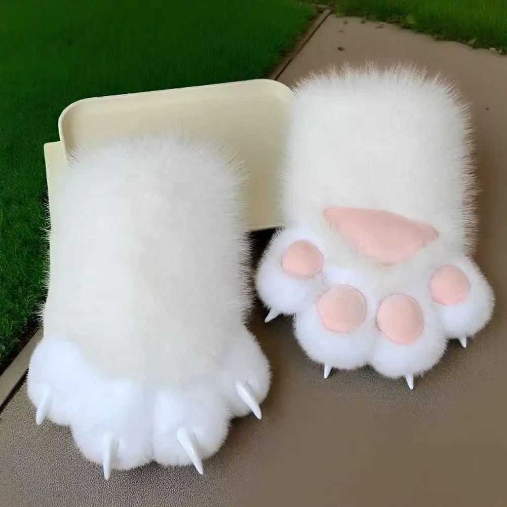 Kig acessório fursuit kigurumi peludo animal garras unhas luva cosplay traje wearable peludo animal pata cosplay adereços presente do miúdo