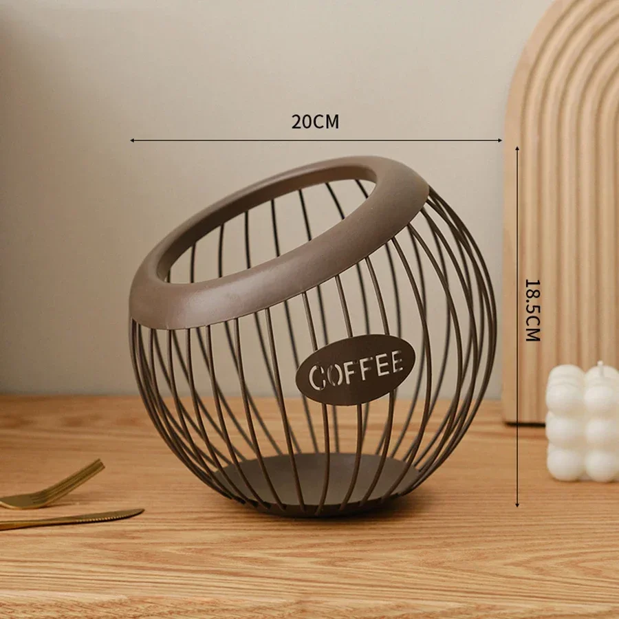 Koffiecapsule-opbergrek Licht luxe opbergrek voor snacks en snoep voor thuis Koffiewinkel Displayrek Ambachtelijke ornamenten Ijzer