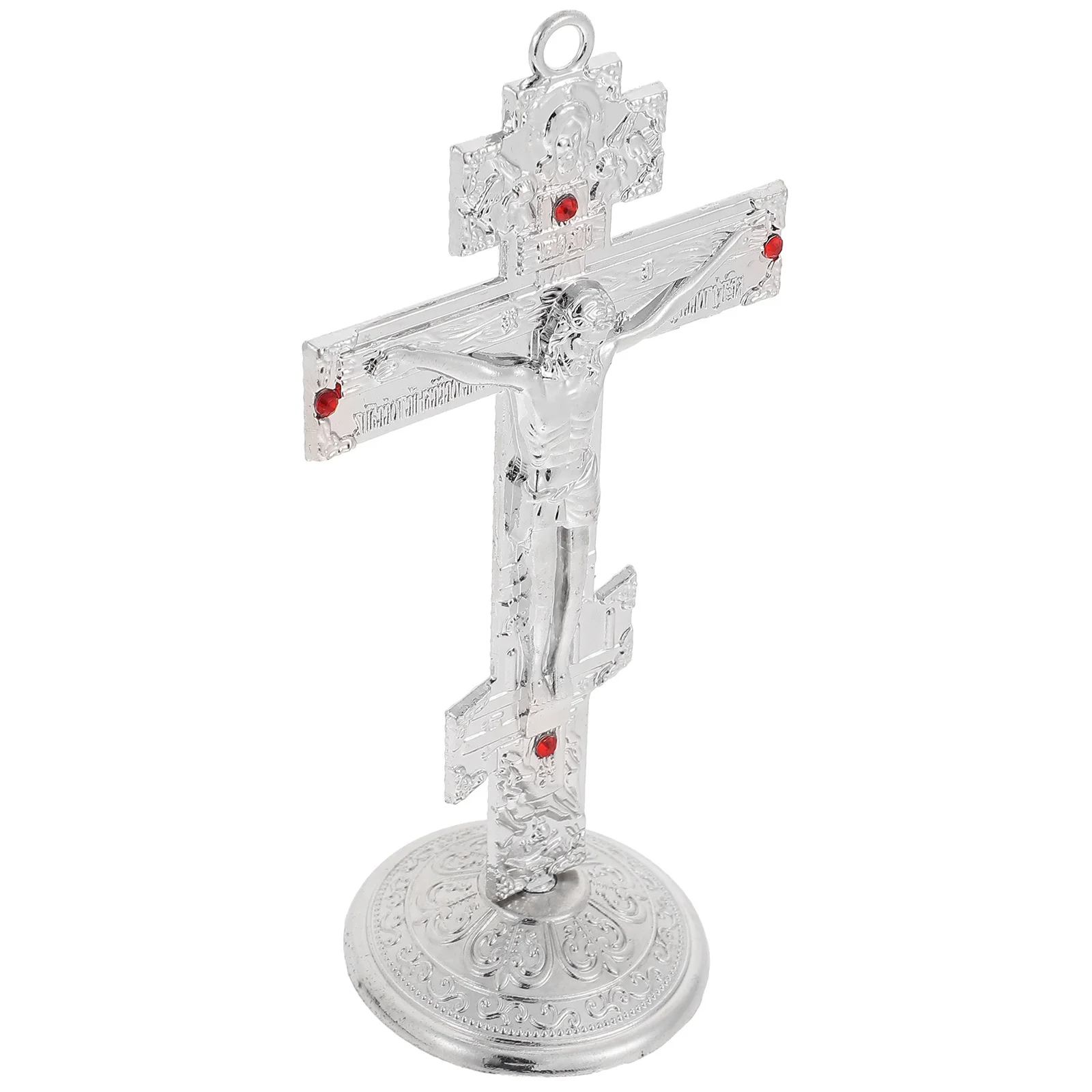 

Retro Metal Cross Decor Stainless Steel Rhinestone Rubber Large Wall Cross For Home Office Gothic Wall Art Decorative