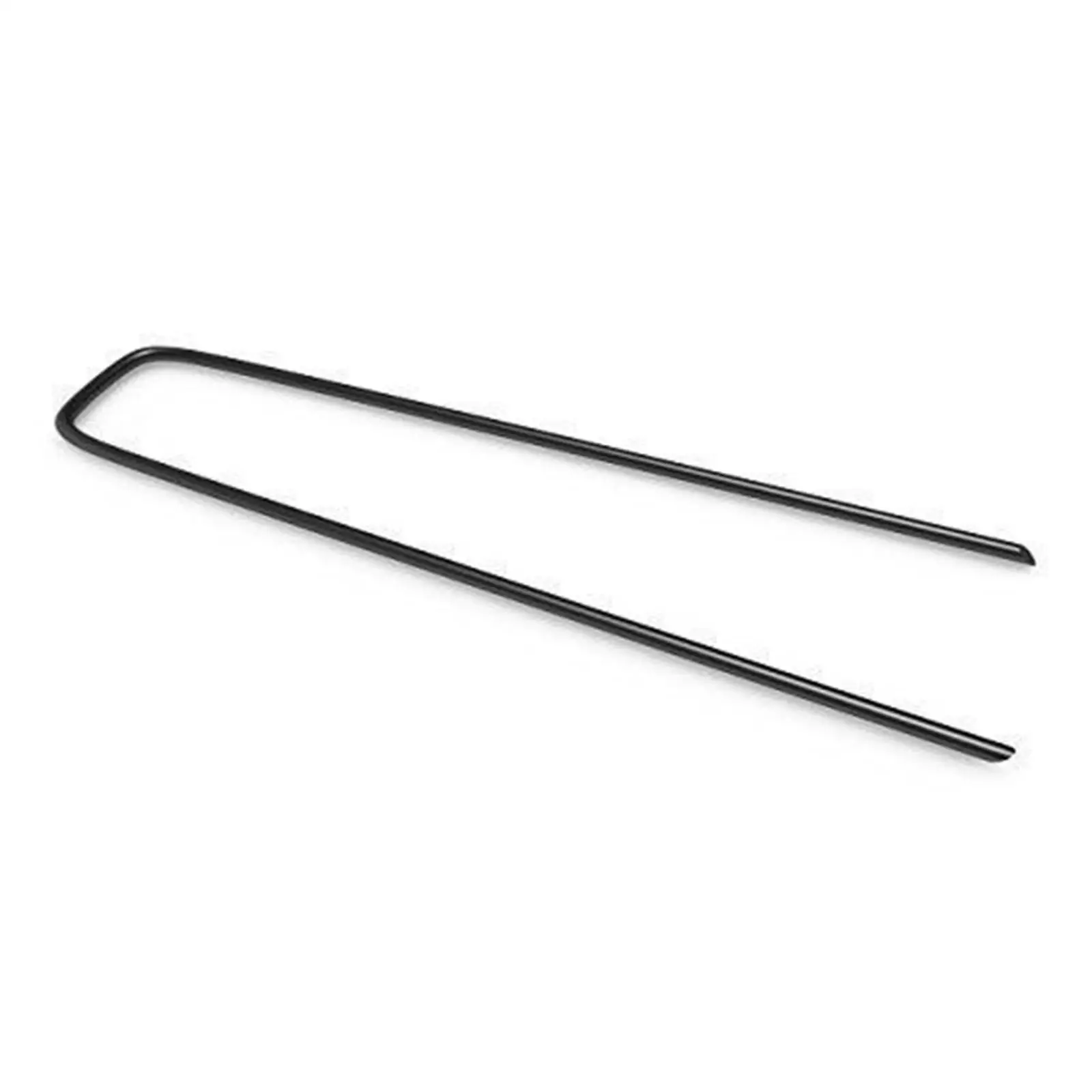 

50x Steel U-Shaped Garden Pegs Pins for Lawn Weed Grass Anchoring Tents 2 5x4x200mm