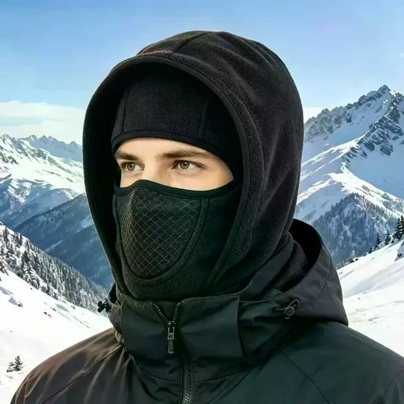 Warm Winter Fleece  Full Coverage Breathable Wind Resistant for Hiking Skiing Snowboarding Outdoor Sports