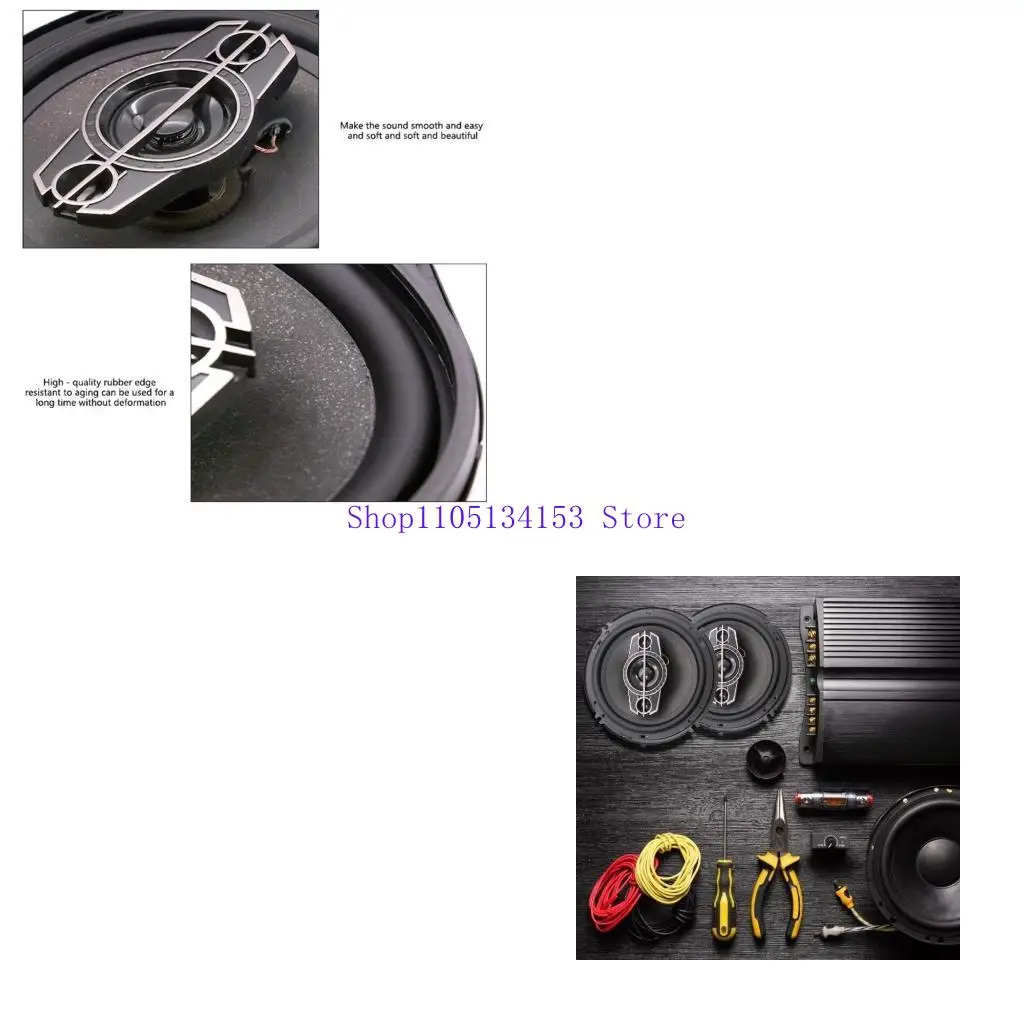 hg89 Enhances Car Sound System with 6inch Coaxial Speakers Car Sound Upgrades for Music Enthusiasts & Professional Drivers