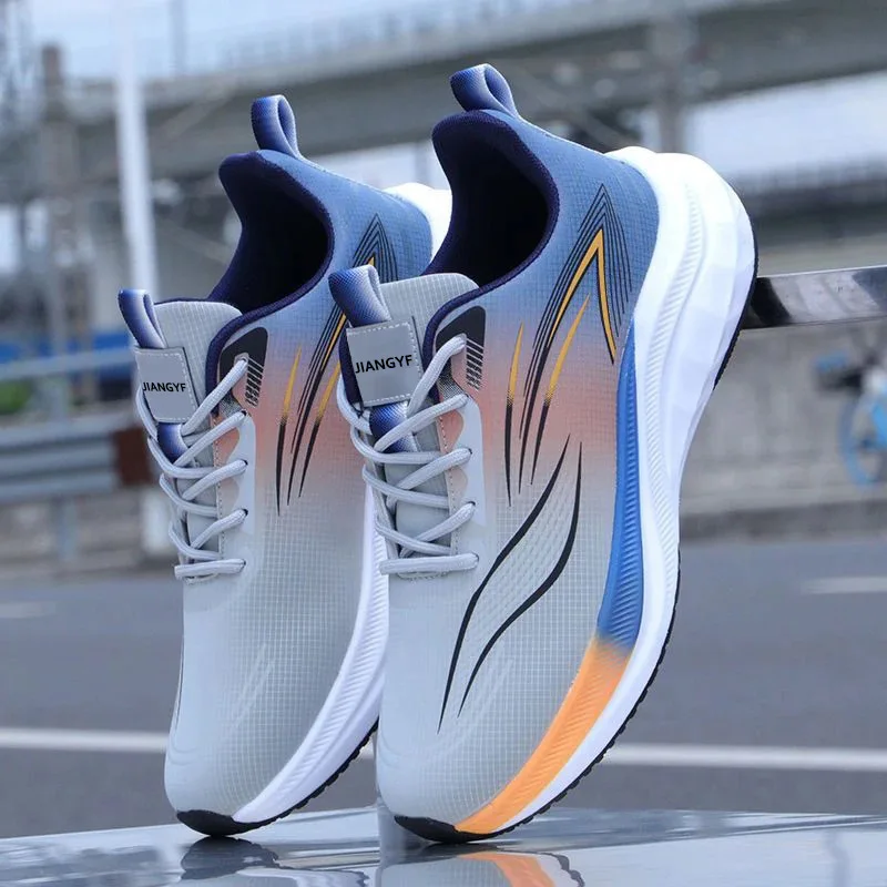 

New spring large size men's sports shoes, new low-top lightweight breathable soft sole shock-absorbing running shoes