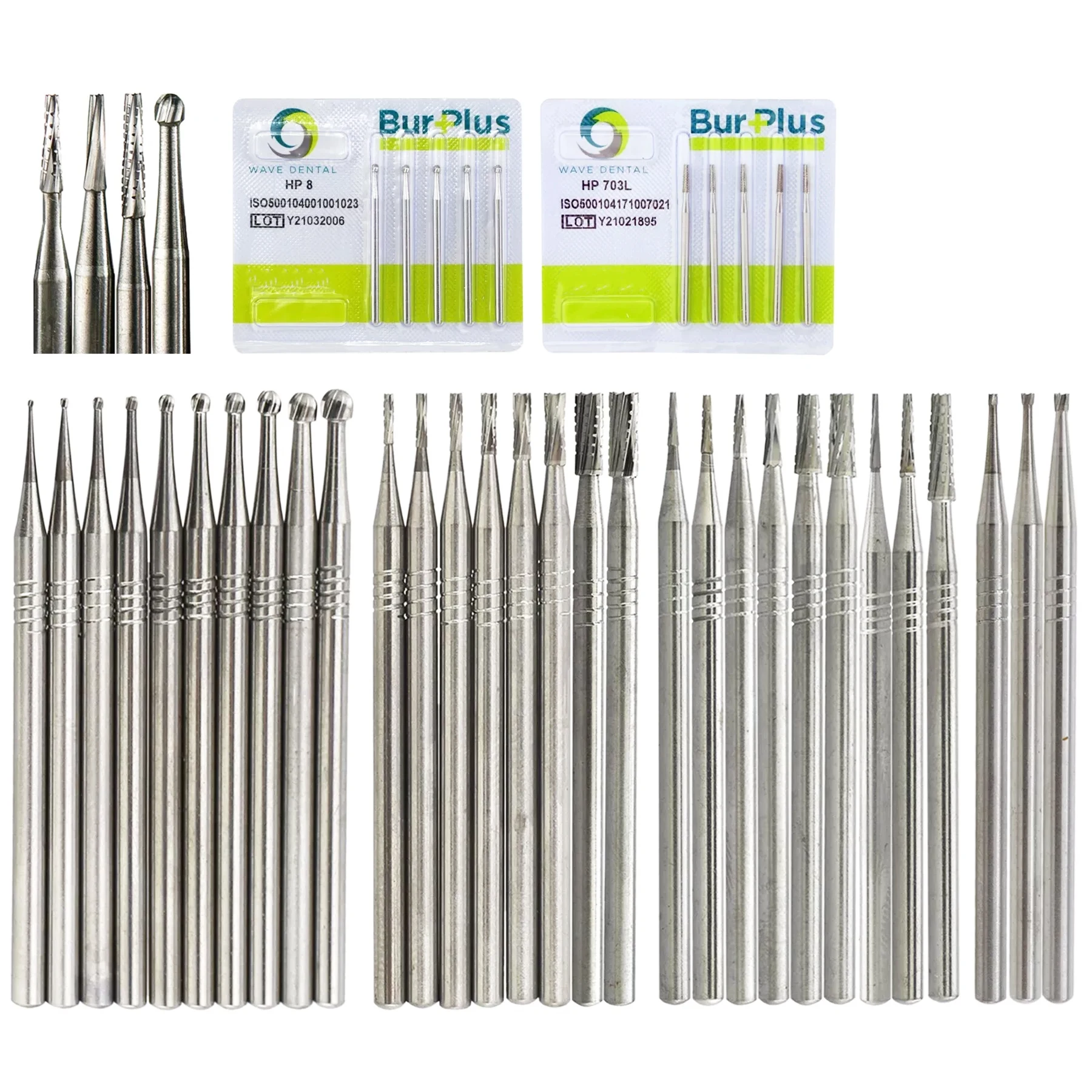 5Pcs/Pack Wave Dental Burs HP 2 8 557 703 Round For Slow Speed Straight Handpiece