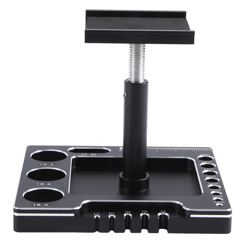 المعادن RC سيارة العمل حامل إصلاح محطة العمل منصة التجميع 360 درجة دوران ل TRX4M FMS SCX24 1/18 RC قطع غيار السيارات الأسود-TCE