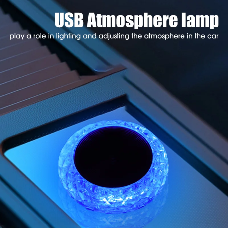 Car Lights Mini USB LED Night Atmosphere Lights Auto Ambient Lighting Mini Colorful Lamps Decorative Lamps Interior Accessories